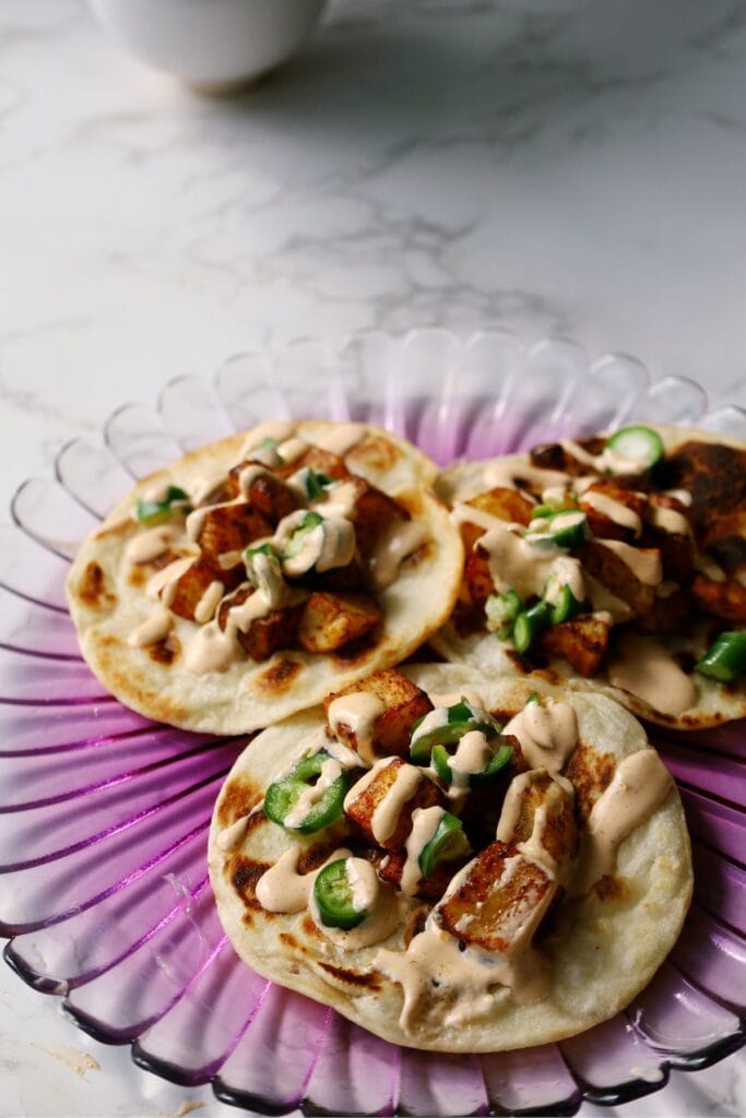 spicy potato tacos