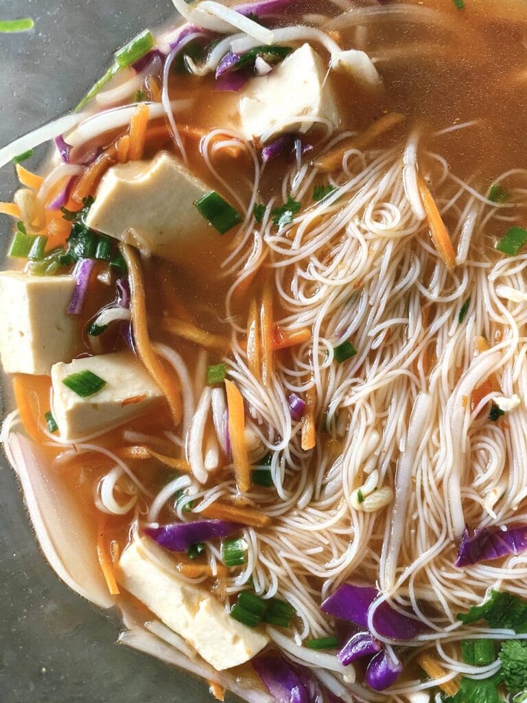 brightened final recipe image for vegan pho