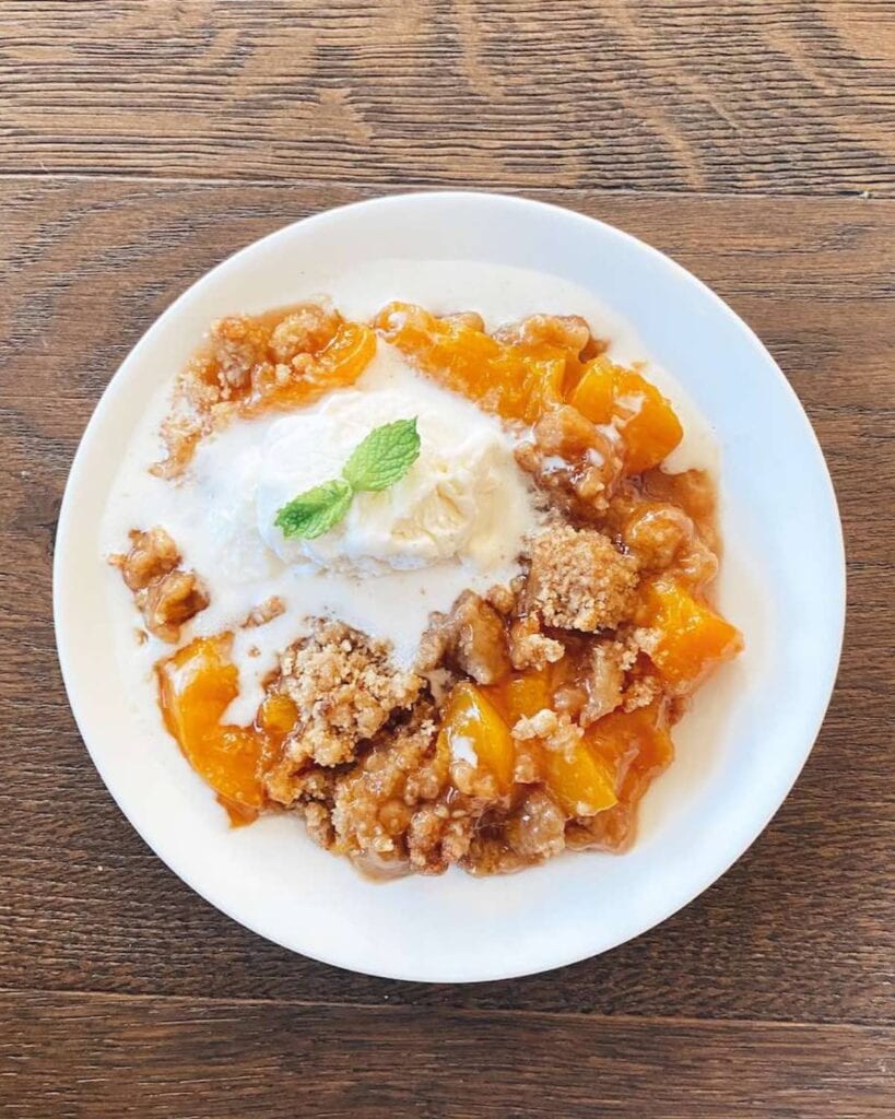 peach crumble recipe