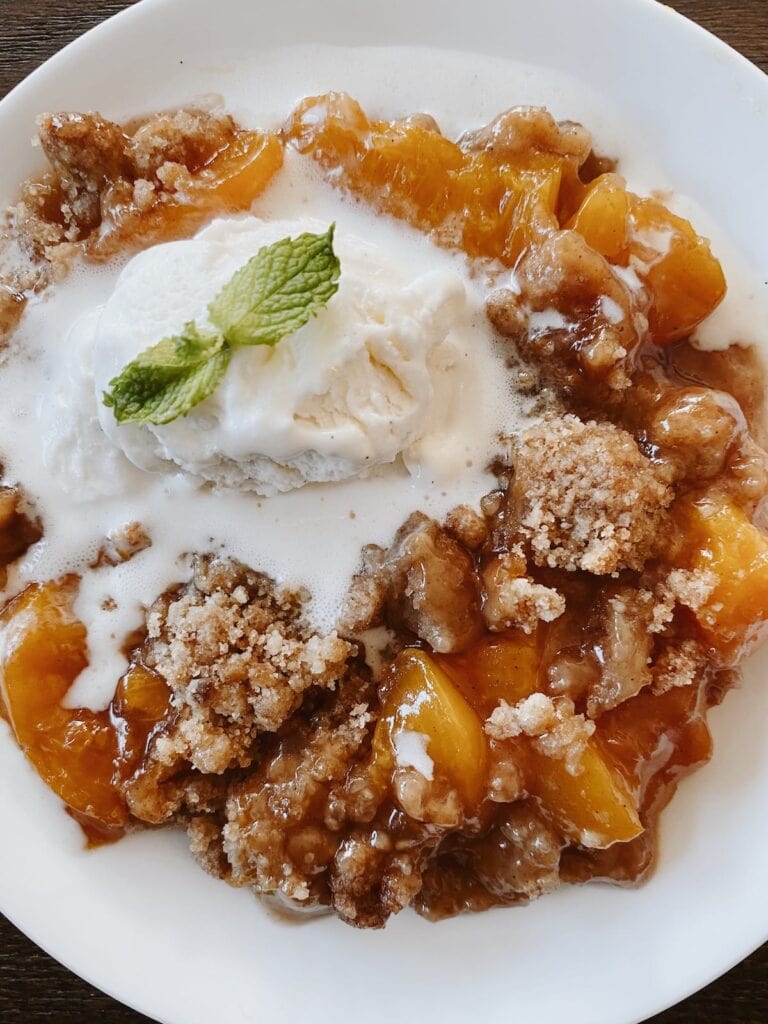 peach crumble recipe