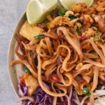 vegan pad thai recipe card image