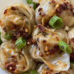 Chili oil dumplings recipe card