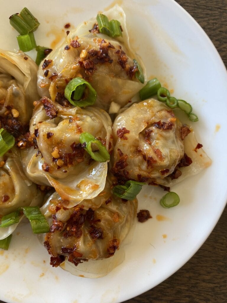 Chili oil dumplings 2