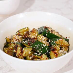 asian cucumber salad featured recipe card image