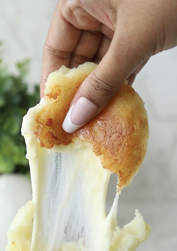 Cheesy korean potato pancakes