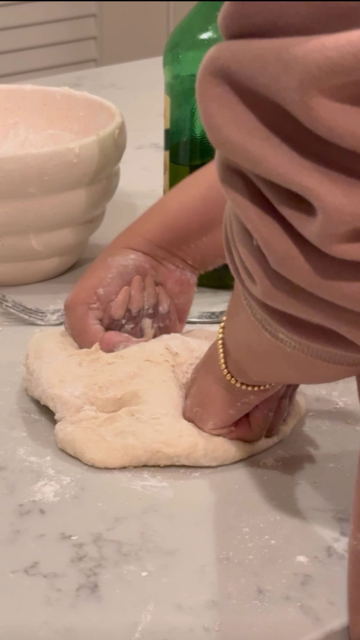 kneading dough