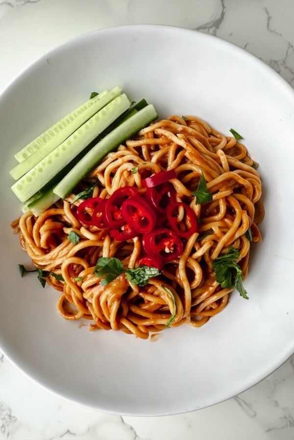 cold spicy peanut noodles