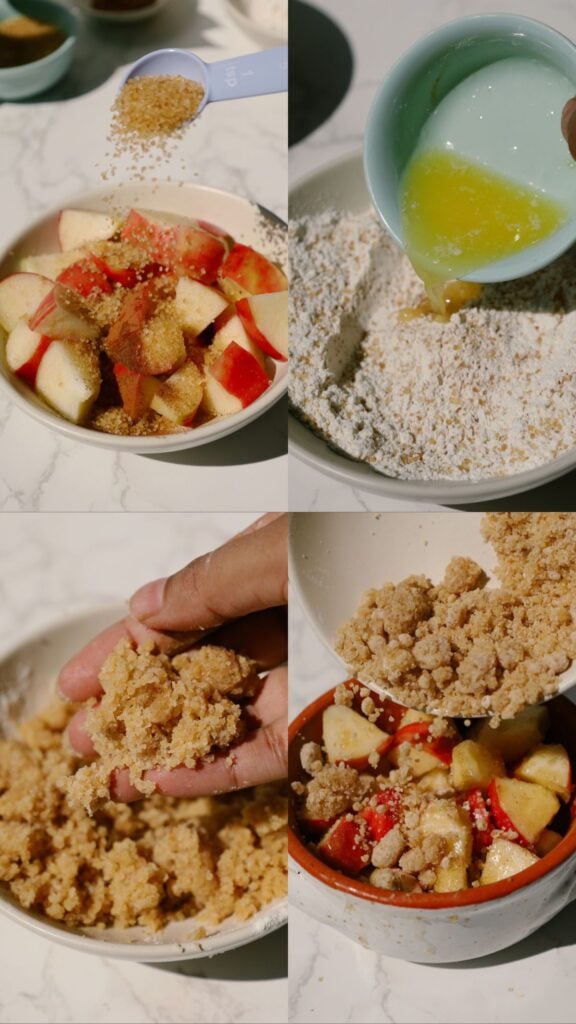 single serving apple crumble recipe method