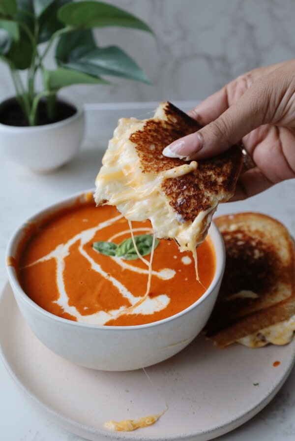 tomato soup and grilled cheese