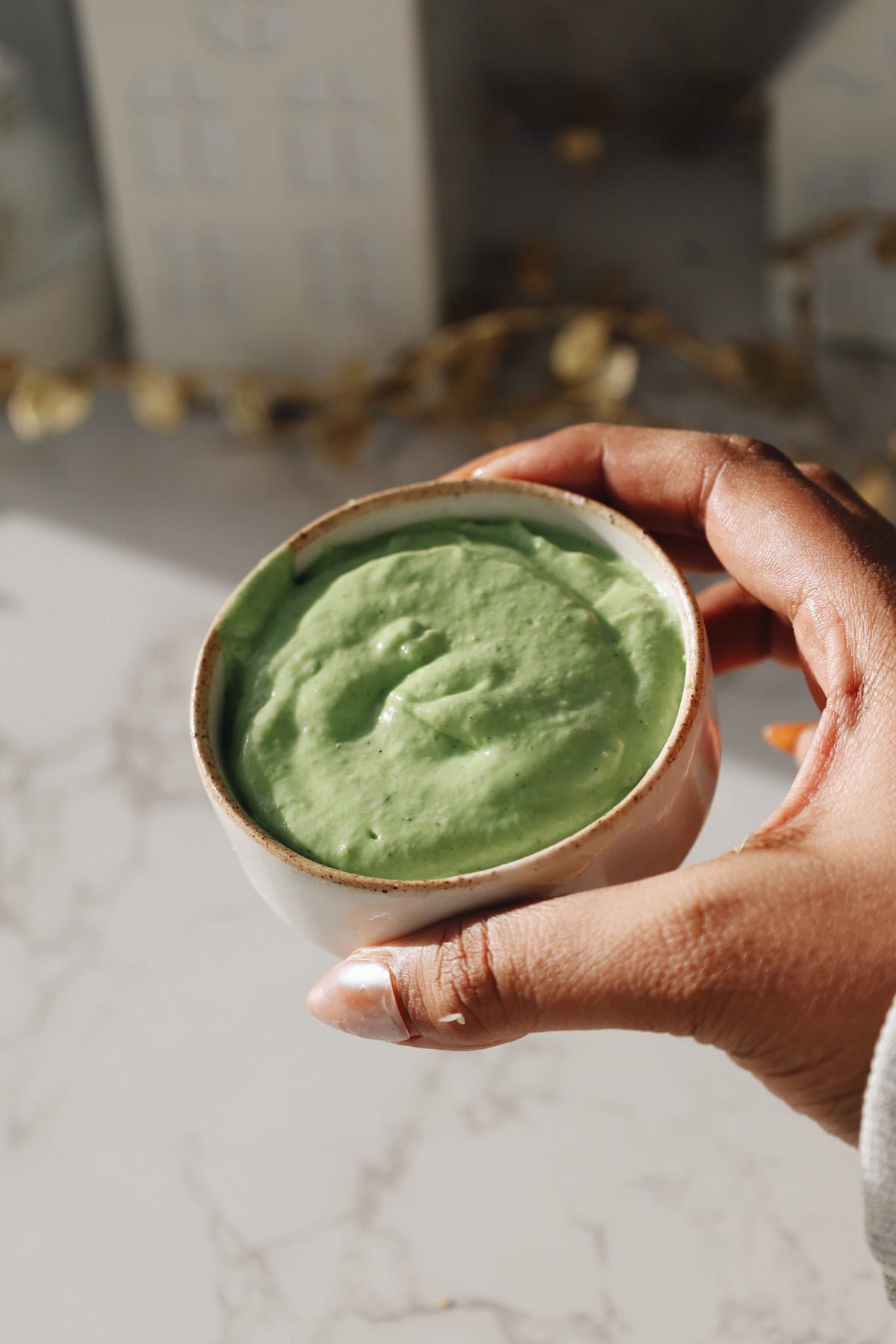 avocado lime crema with greek yogurt