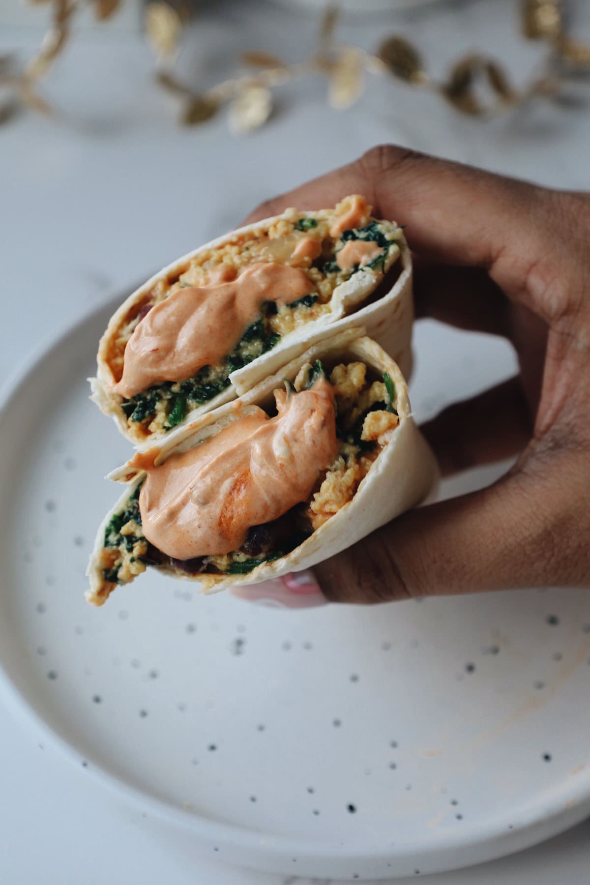 vegetarian breakfast burrito 