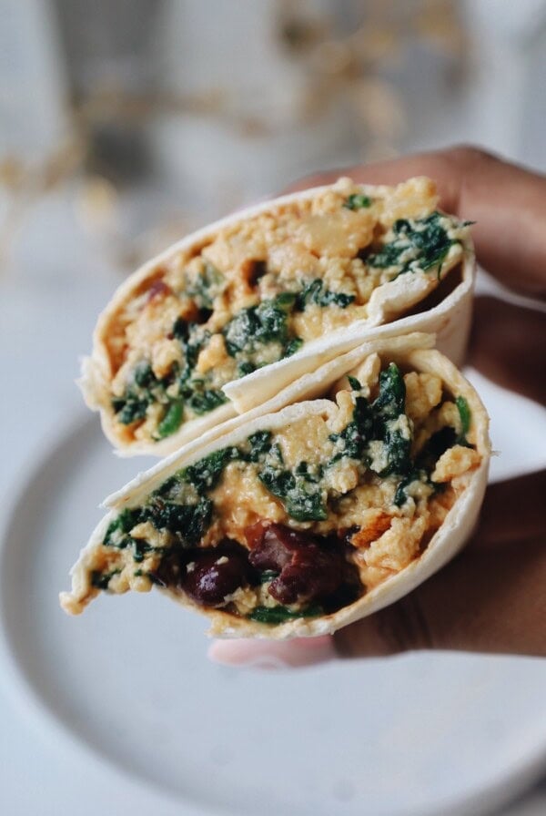 vegetarian breakfast burrito