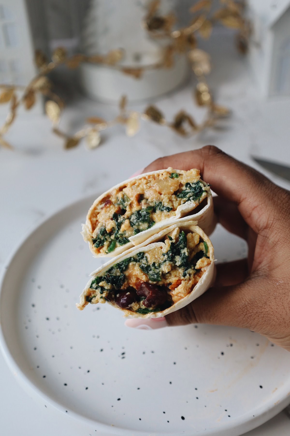 vegetarian breakfast burrito