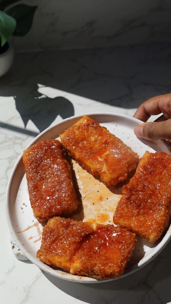 hot honey mozzarella sticks