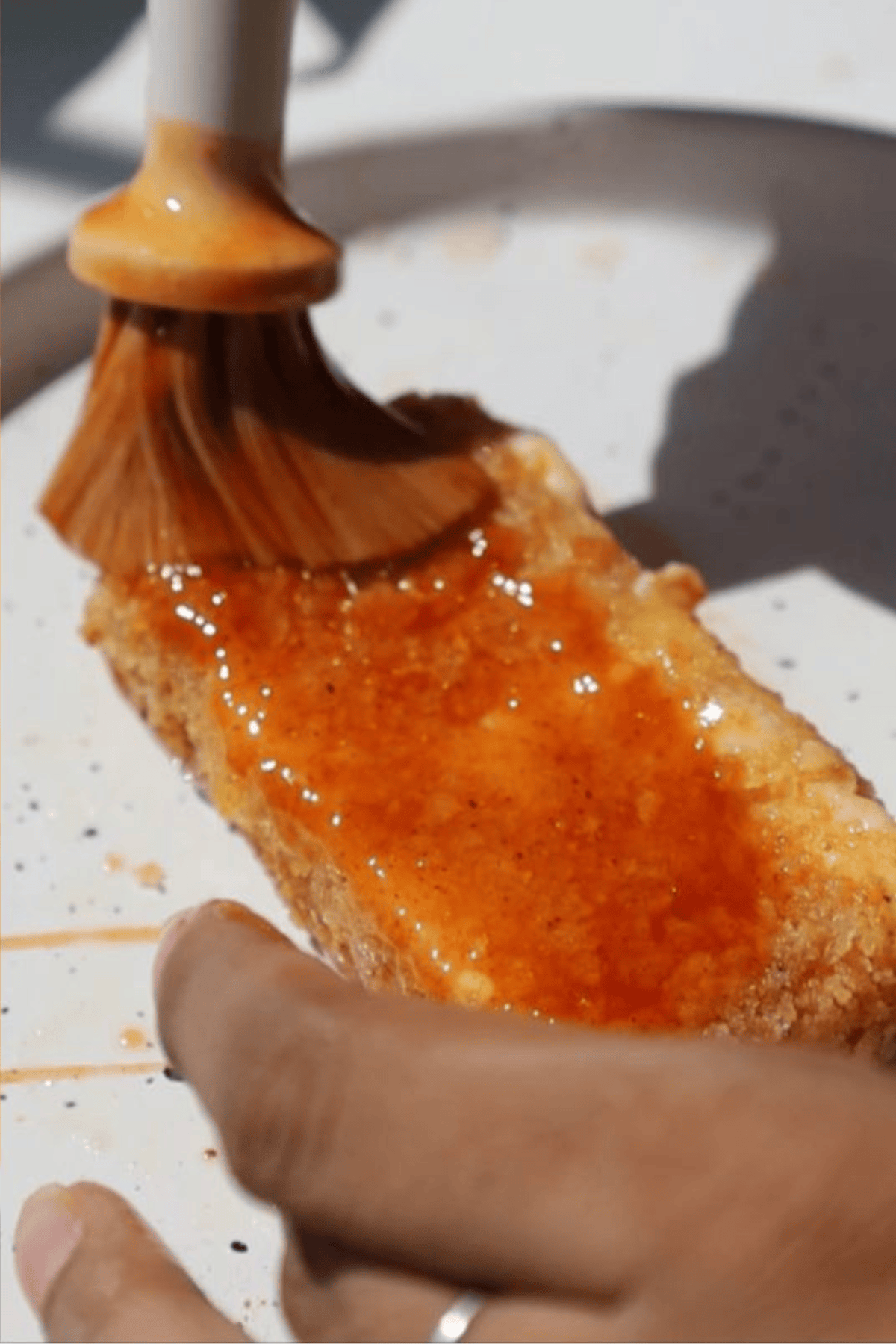 Step four: coat in sauce.