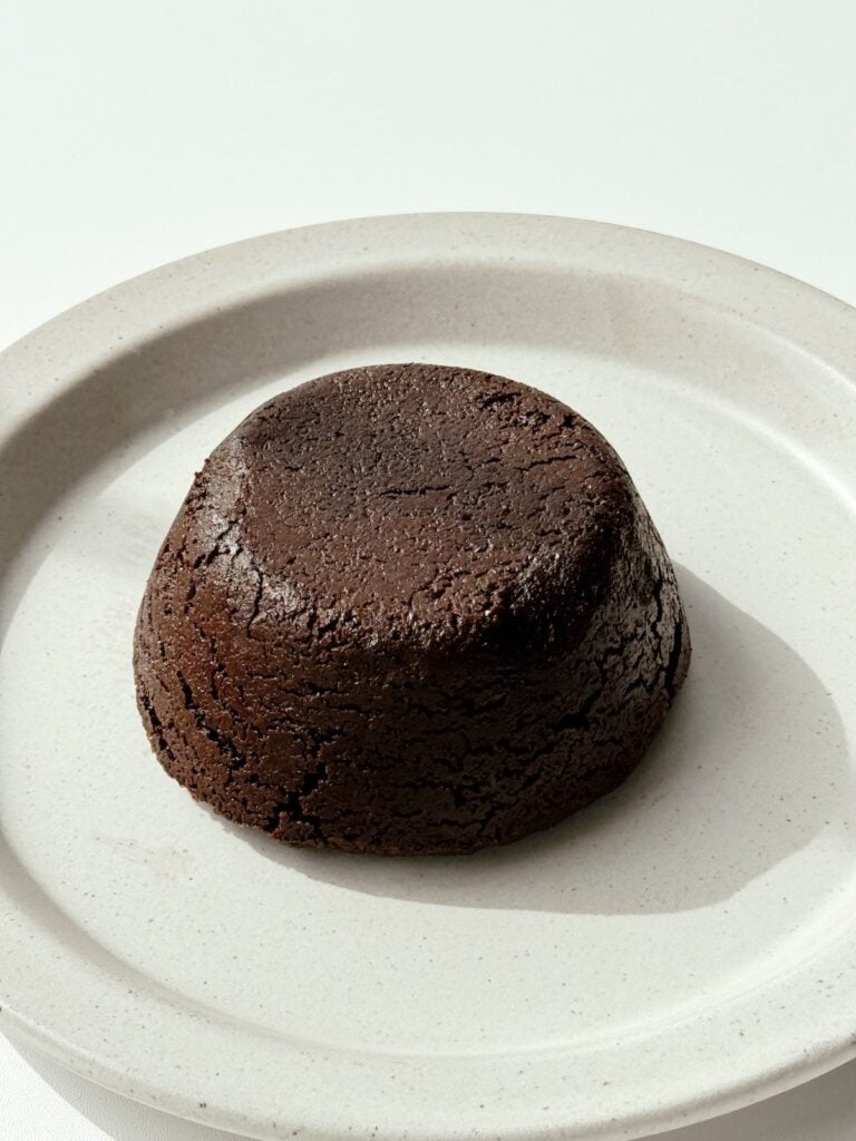 final plating of recipe before ice cream