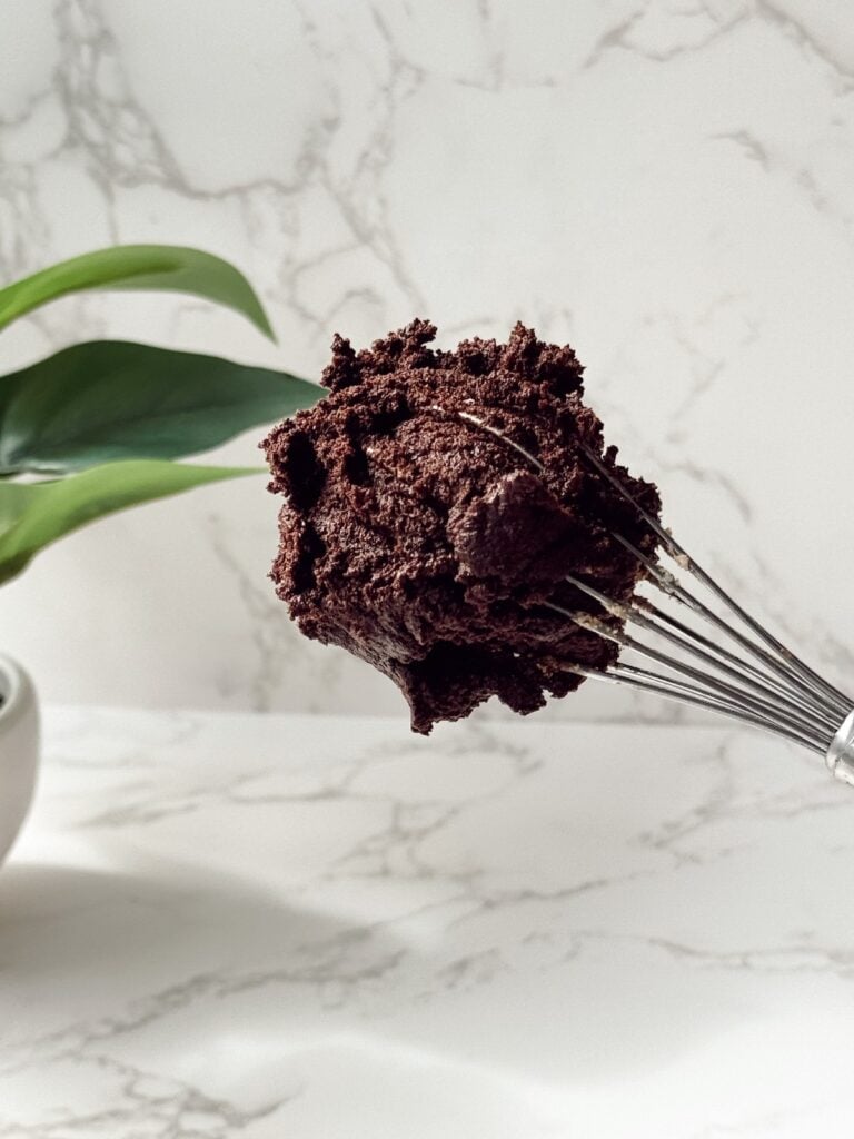 whisk with brownie batter