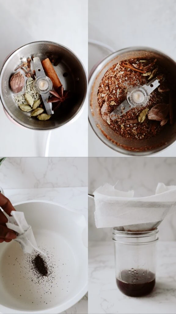 step by step photos to grind spices