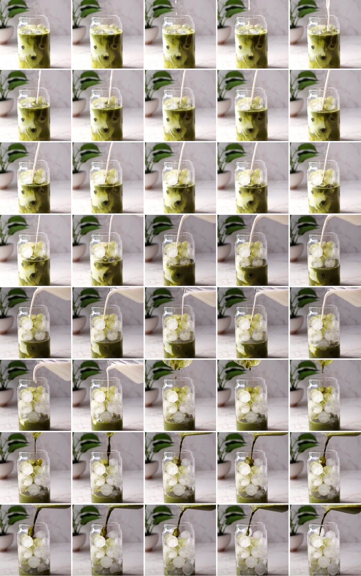 montage of matcha