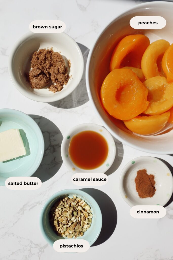 air fryer peaches ingredients