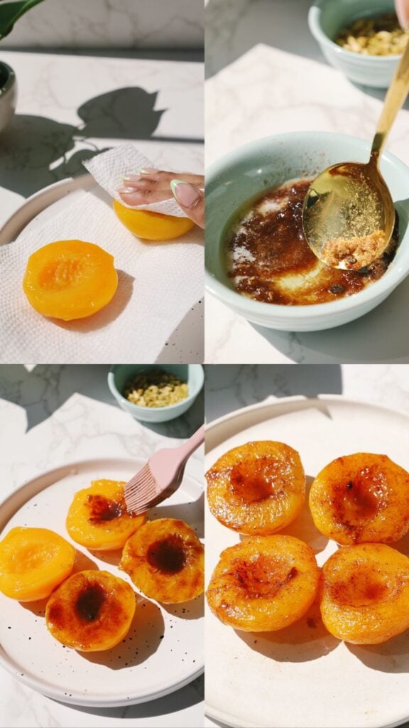 air fryer peaches preparation of peaches