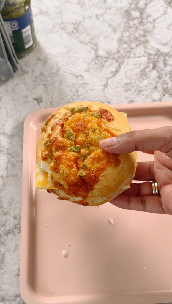 pesto, egg, and cheese freezer breakfast sandwiches