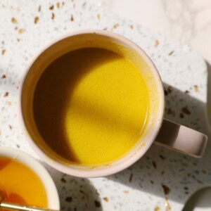 golden milk close up