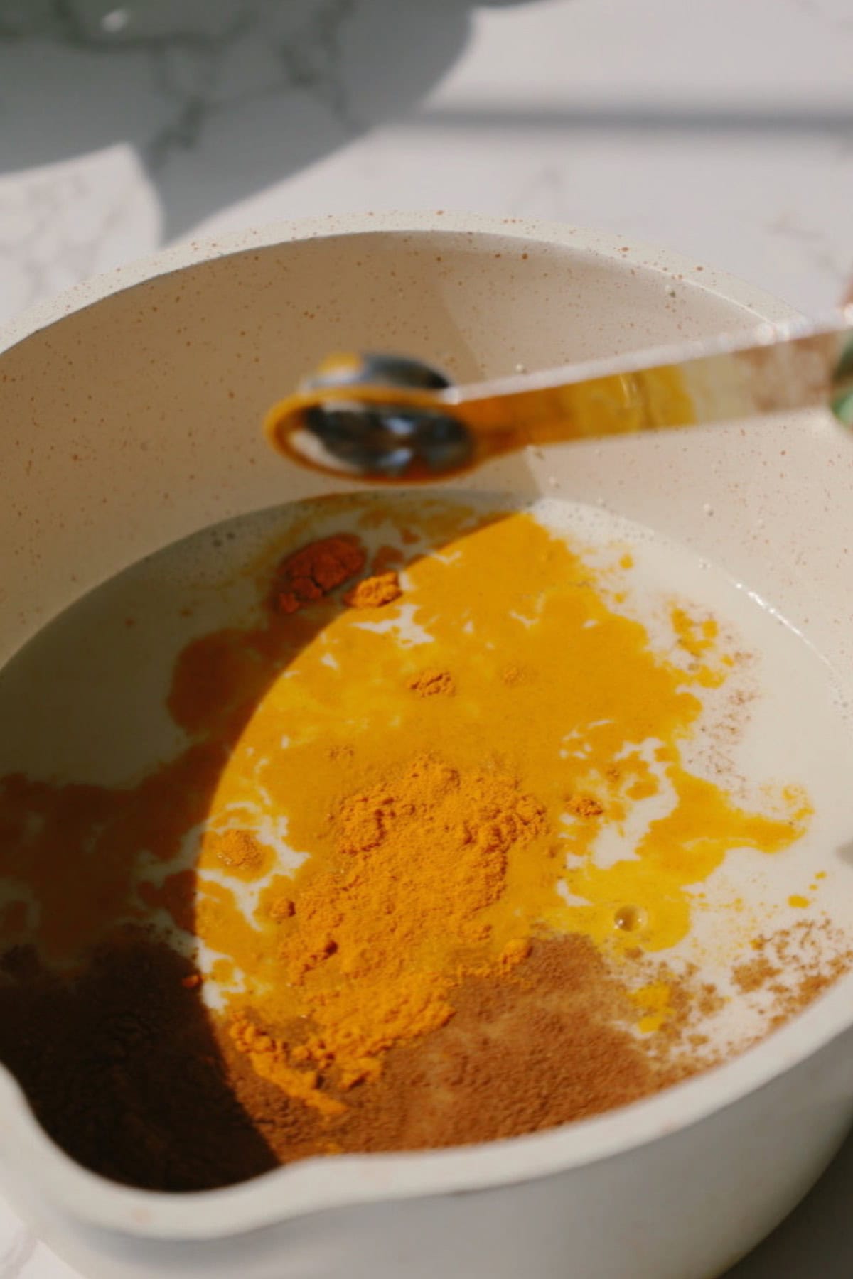 Step two: add the spices.