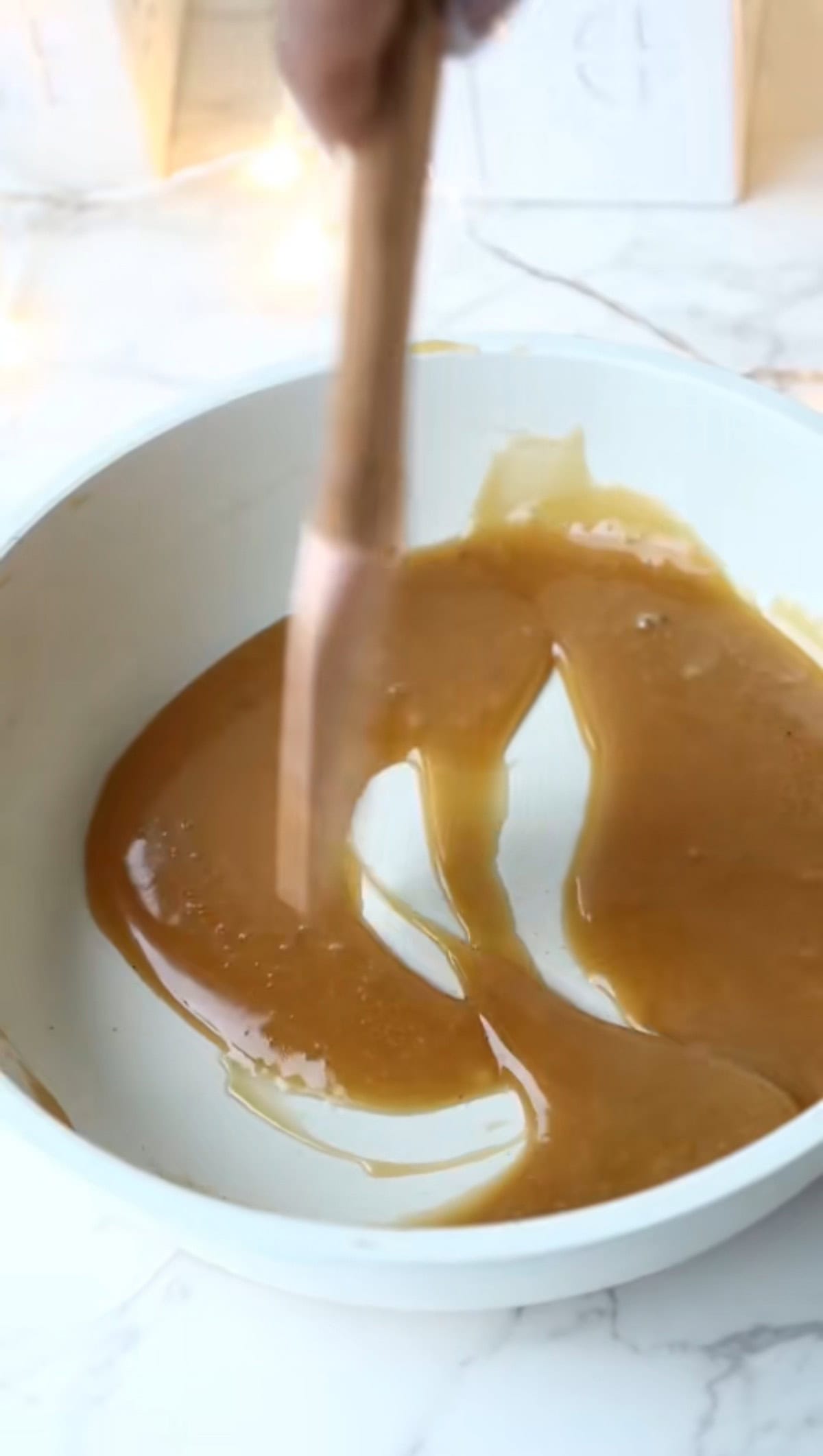 Step one: make the butterscotch syrup.