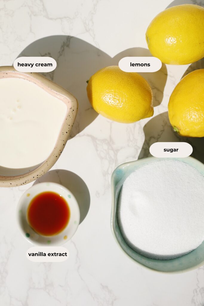 lemon posset ingredients