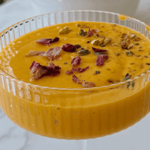 mango lassi recipe card image