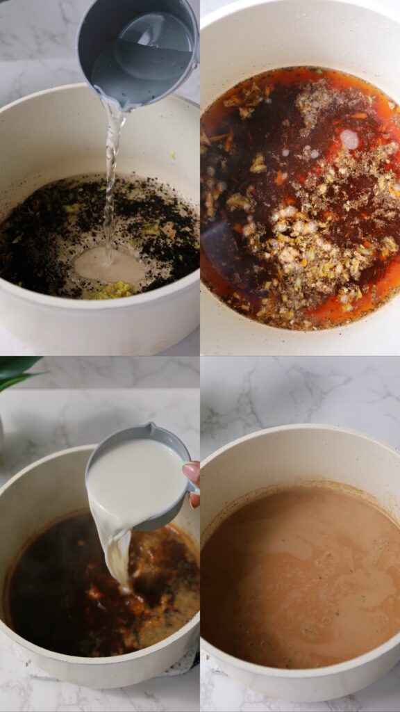 process of boiling tea
