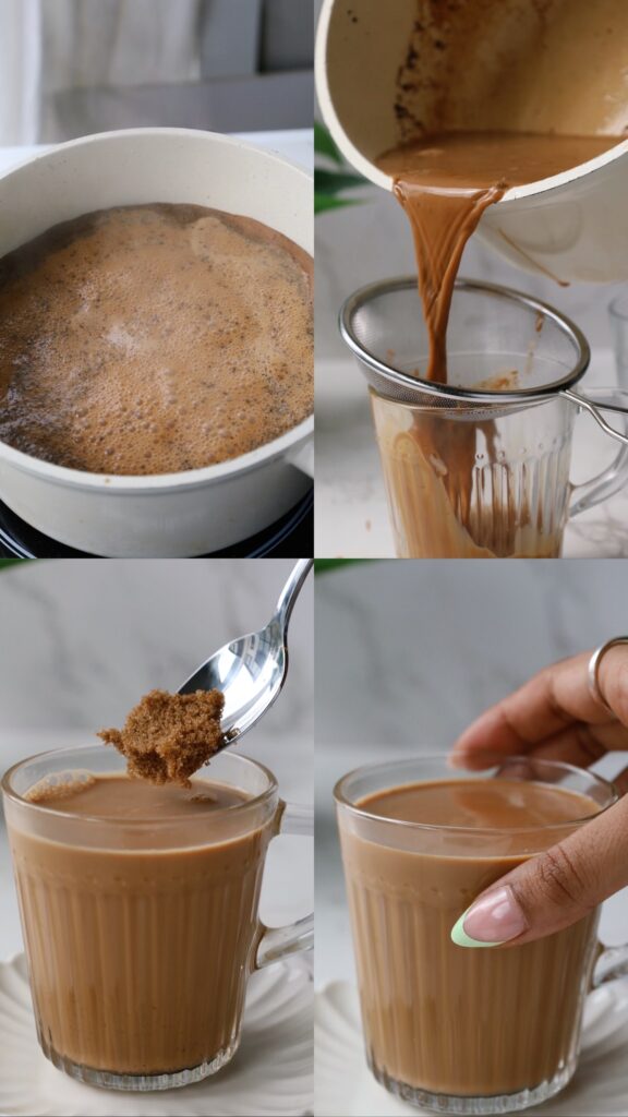 sweetening the masala chai