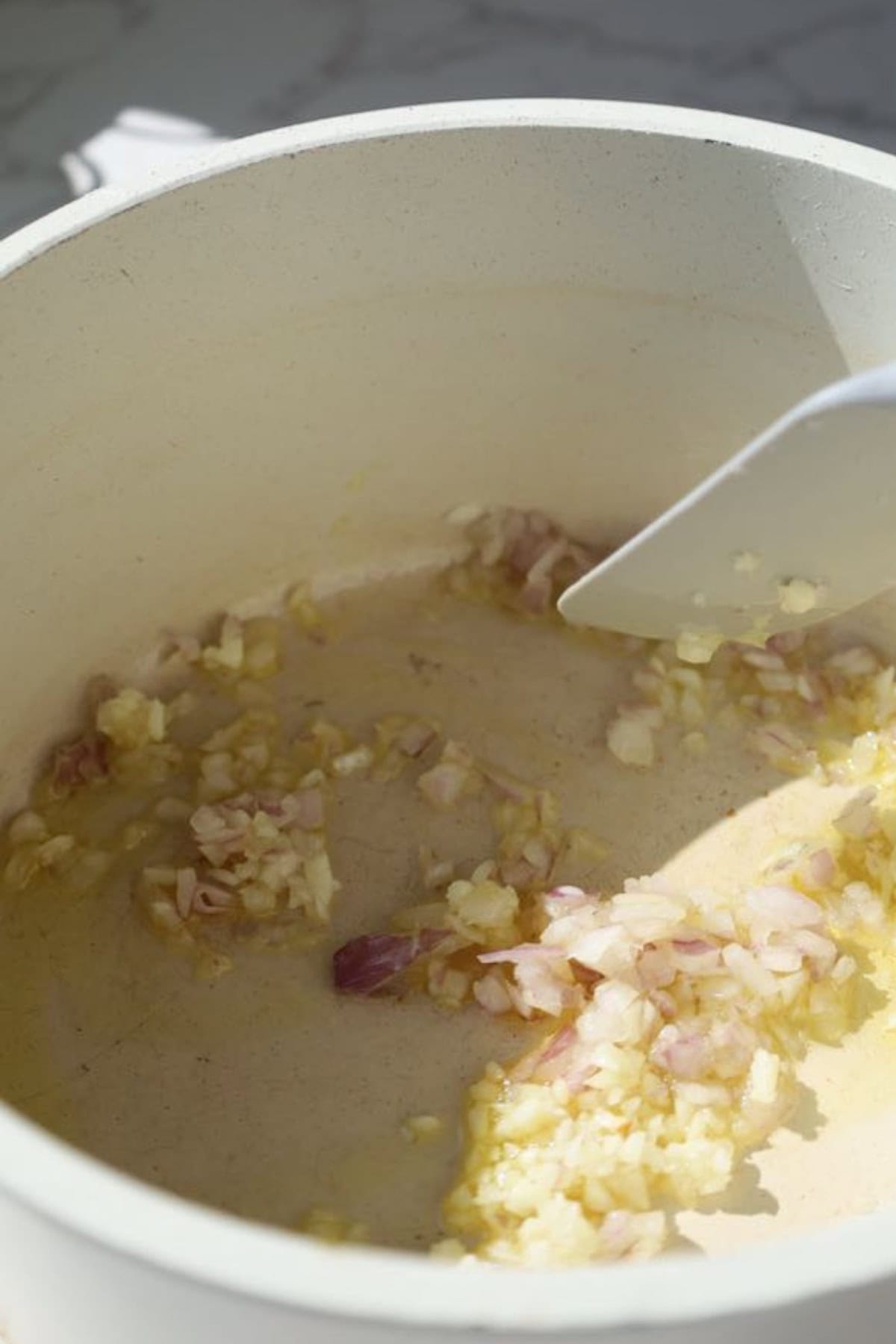 Step one: sauté the aromatics.