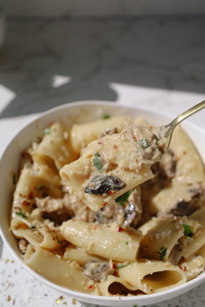 mushroom miso pasta featured image