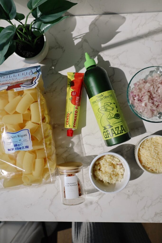 spicy rigatoni ingredients