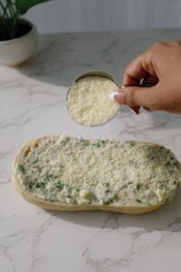 ingredients for cheesy garlic bread