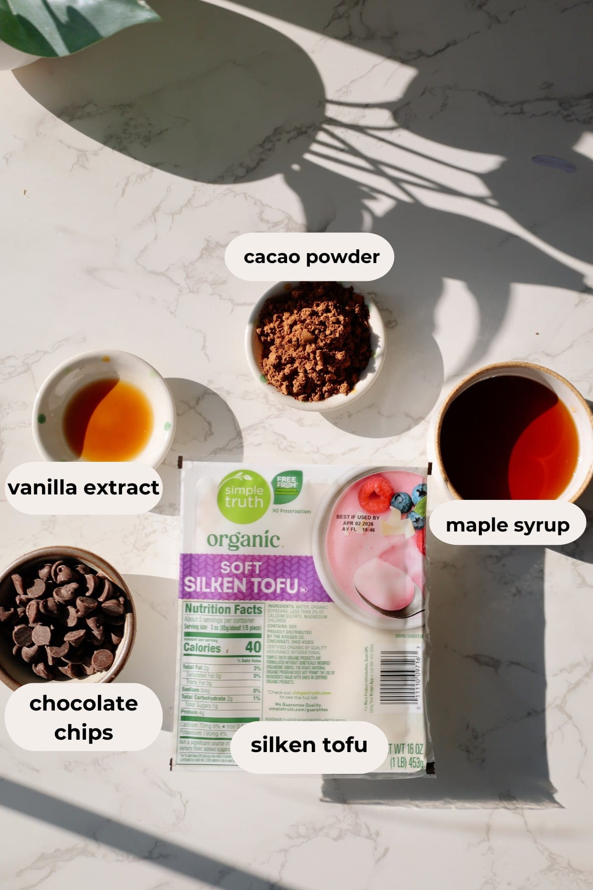 chocolate tofu pudding ingredients