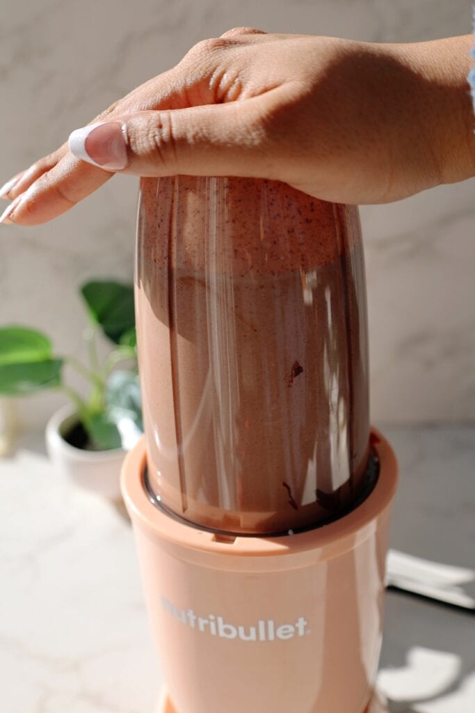 step three - blending everything in the blender