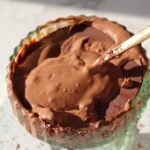 Silken tofu chocolate pudding in a cup.