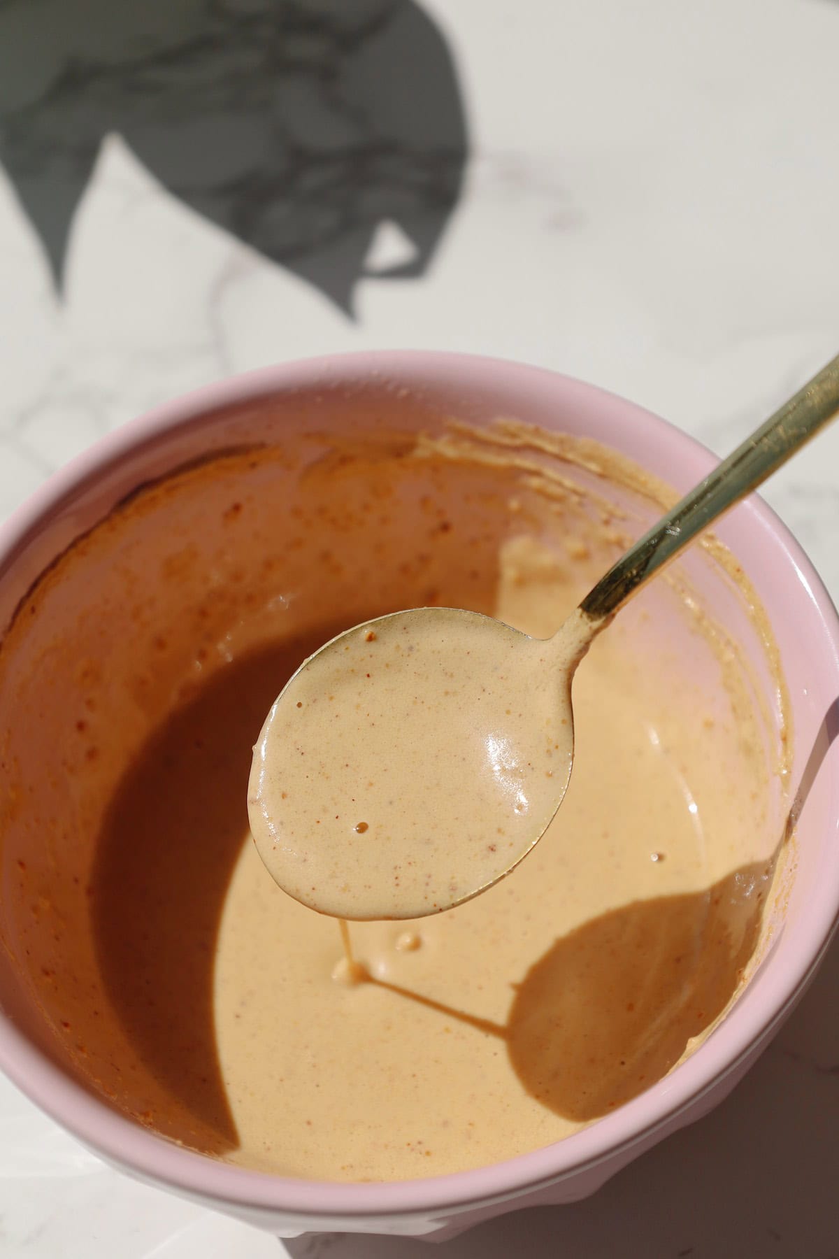 Step one: Emulsify the sauce.