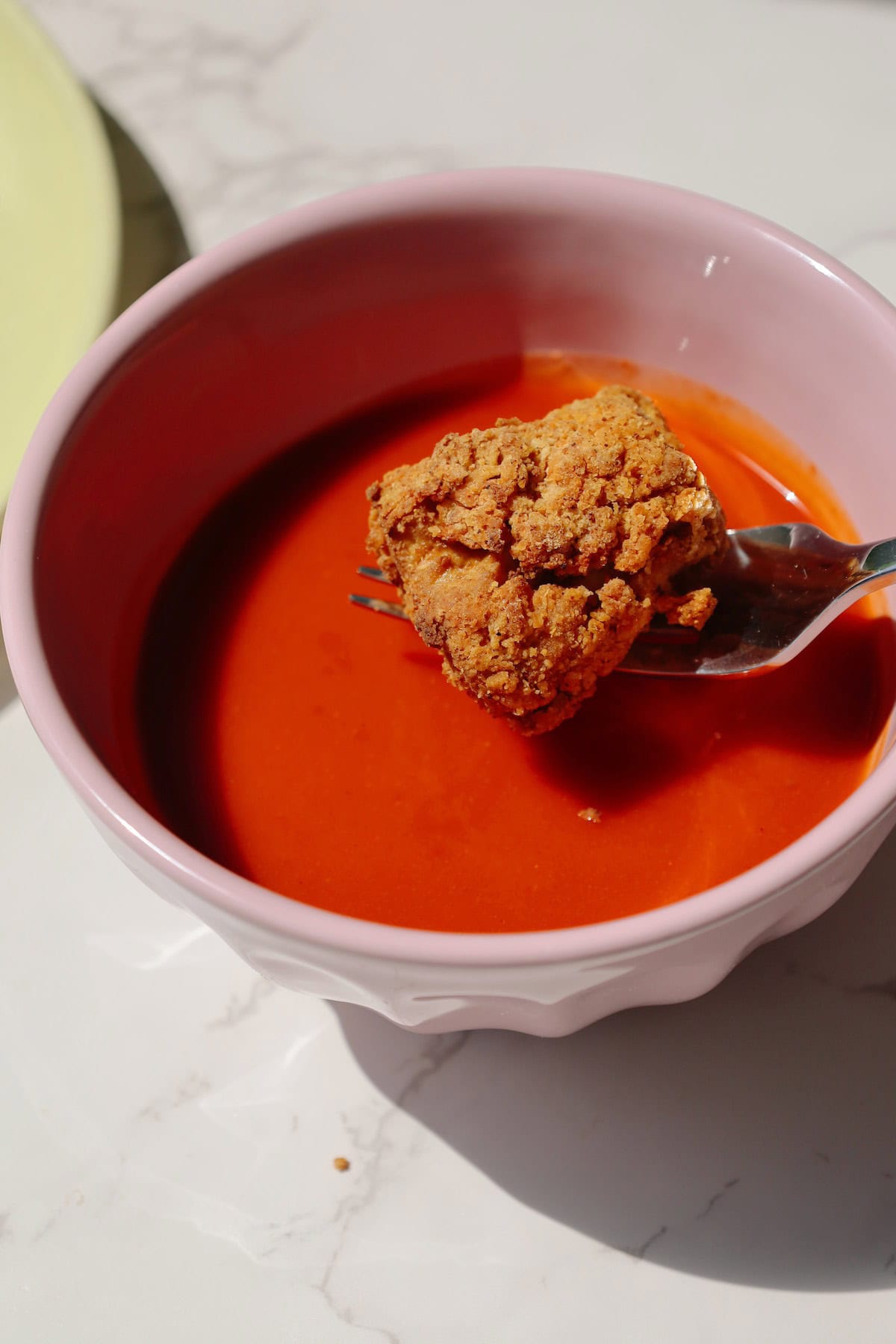 Step seven: coat in sauce.
