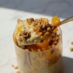 Chia seed pudding recipe inside of a jar.