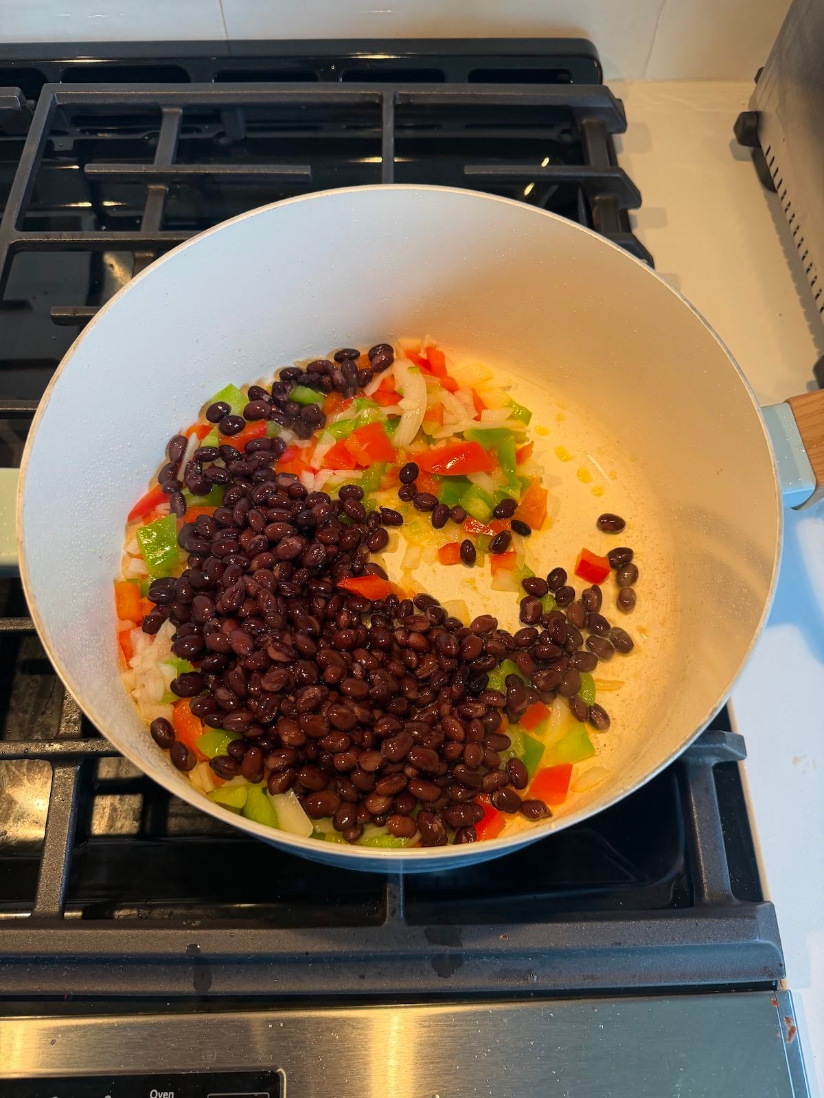 Step three: add the beans.