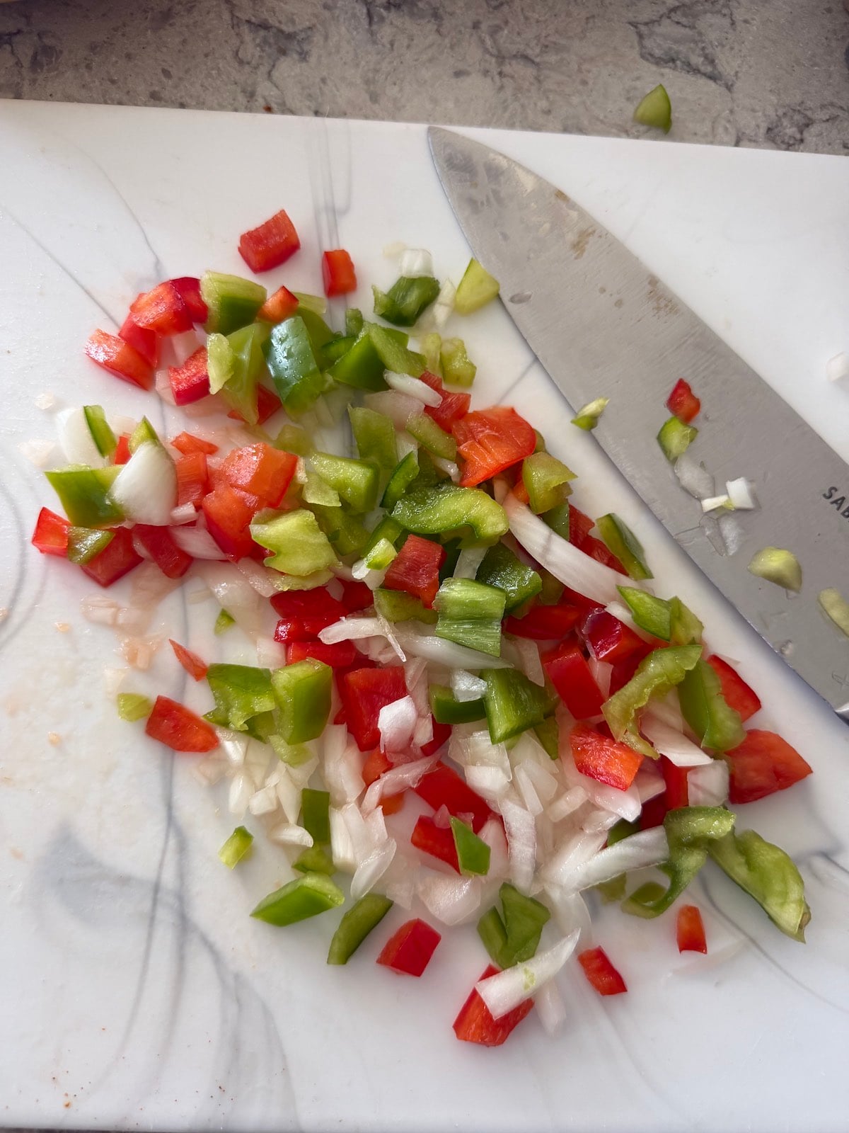 Step two: sauté the veggies.