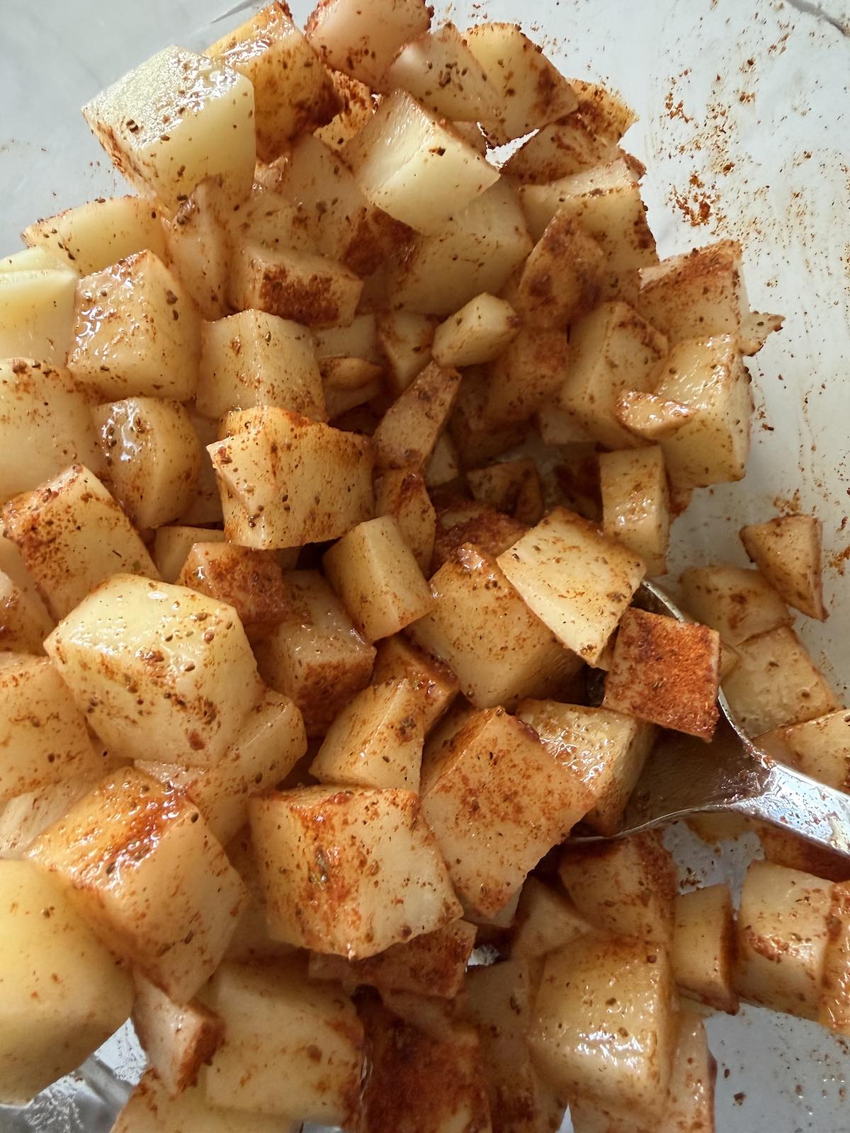 Step one: air fryer potatoes.