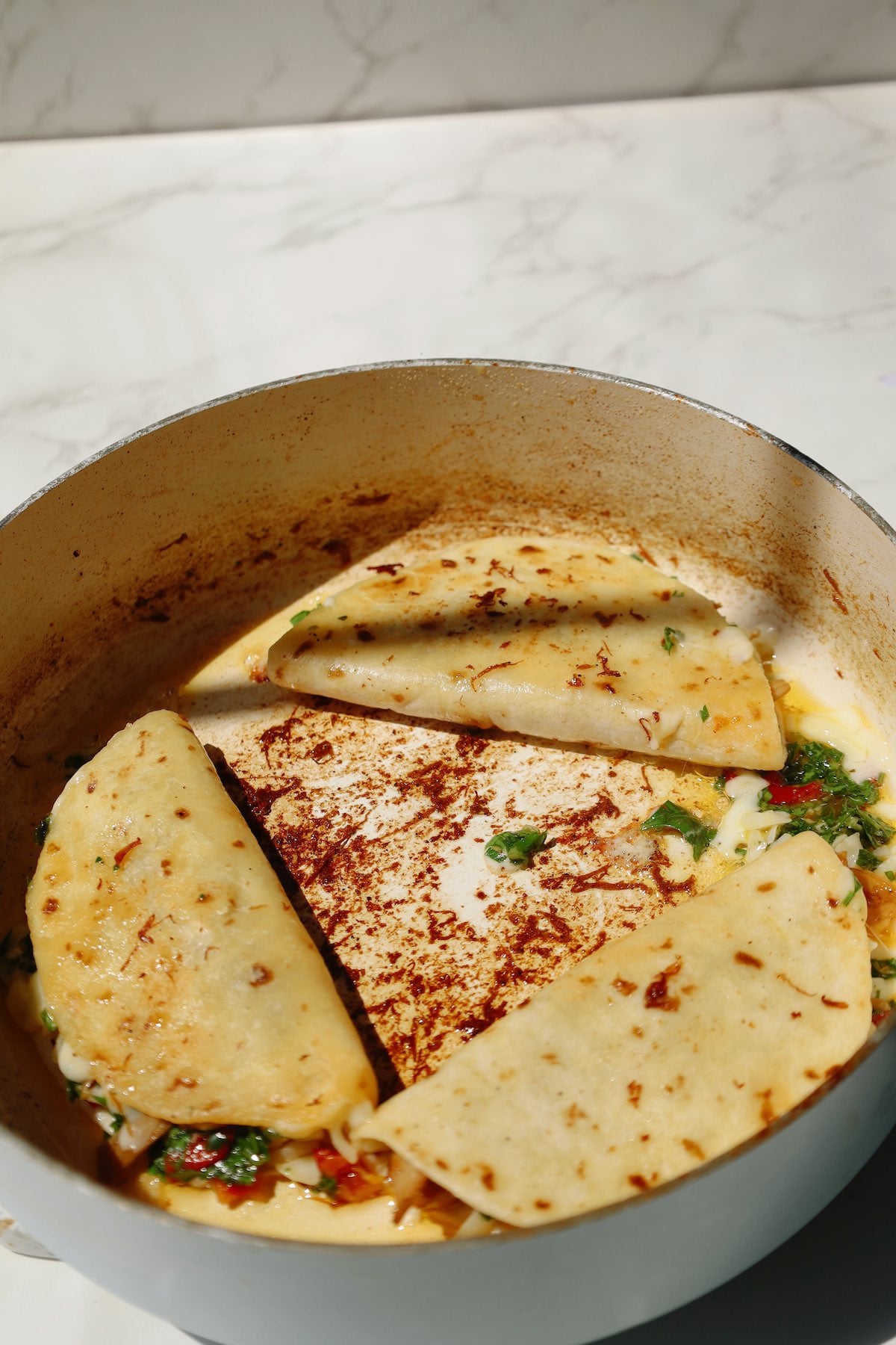 Step six: fry the tacos.