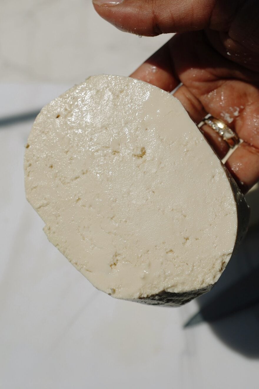 Step one: shape the tofu.