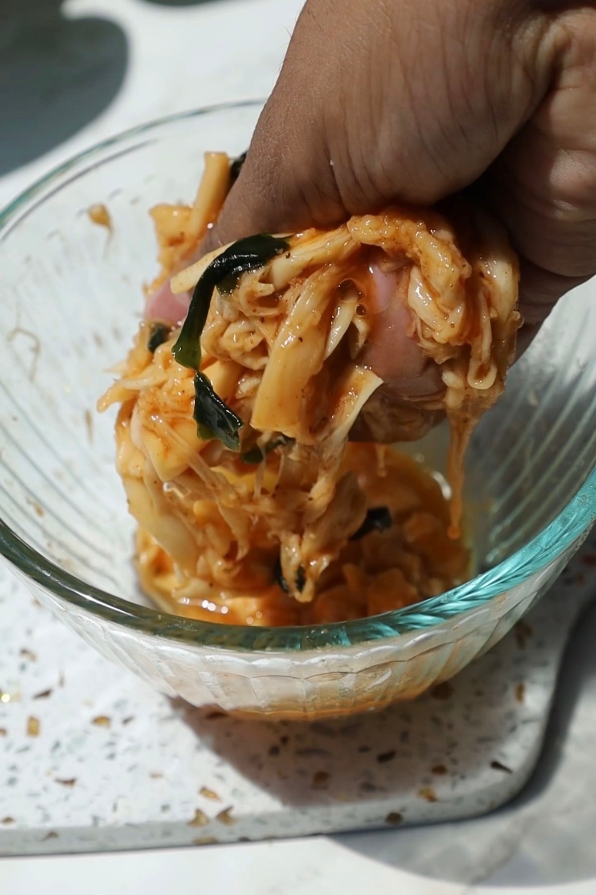 Step two: season and marinate.