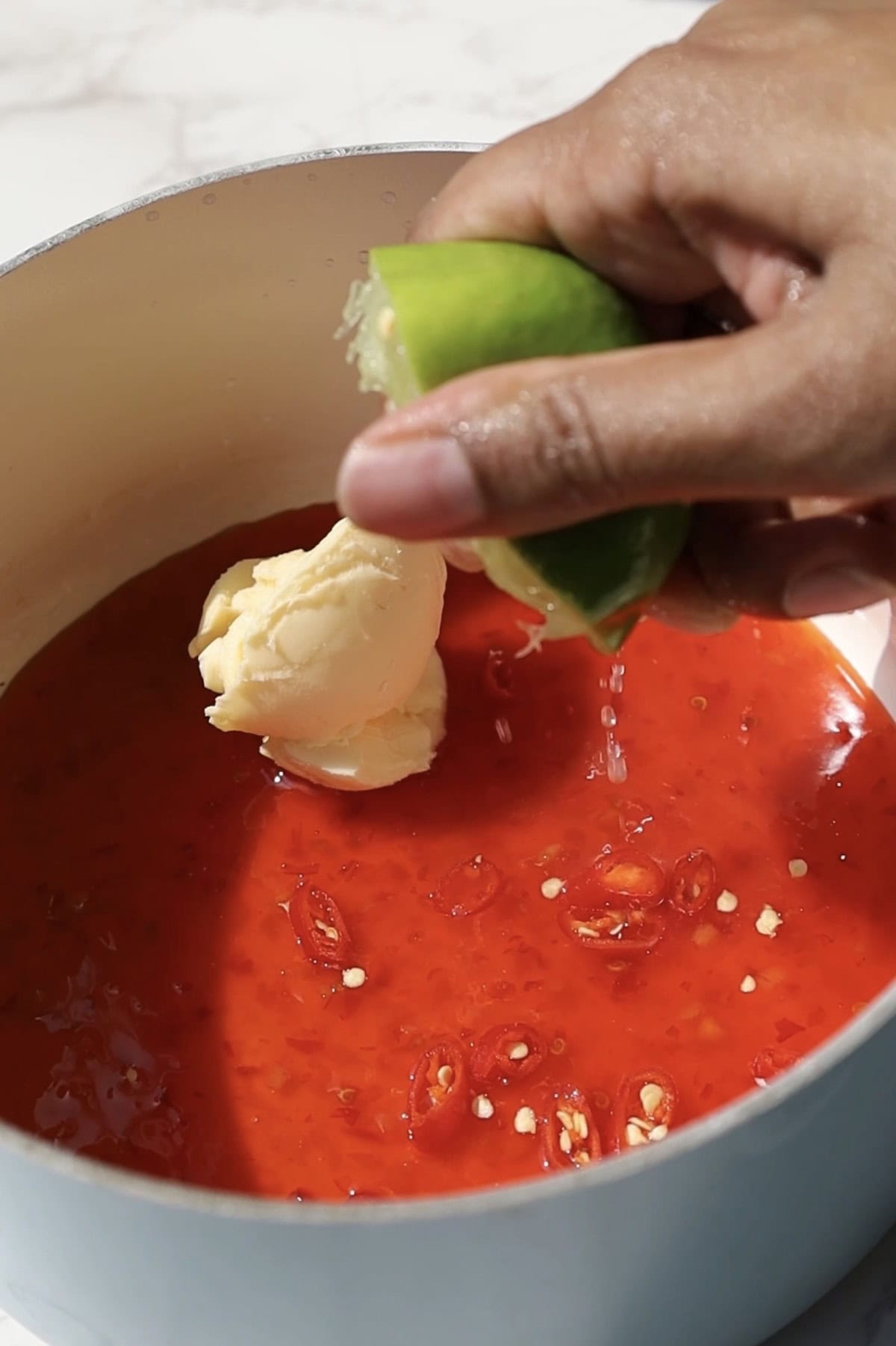 Step 4: make the sweet chili sauce.